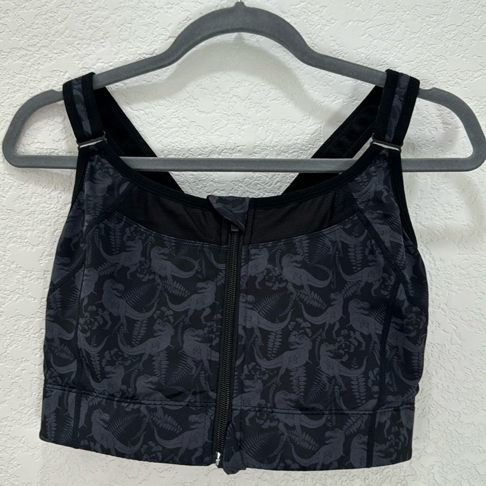 CVG Sports Bra Black T-Rex Size L NWOT